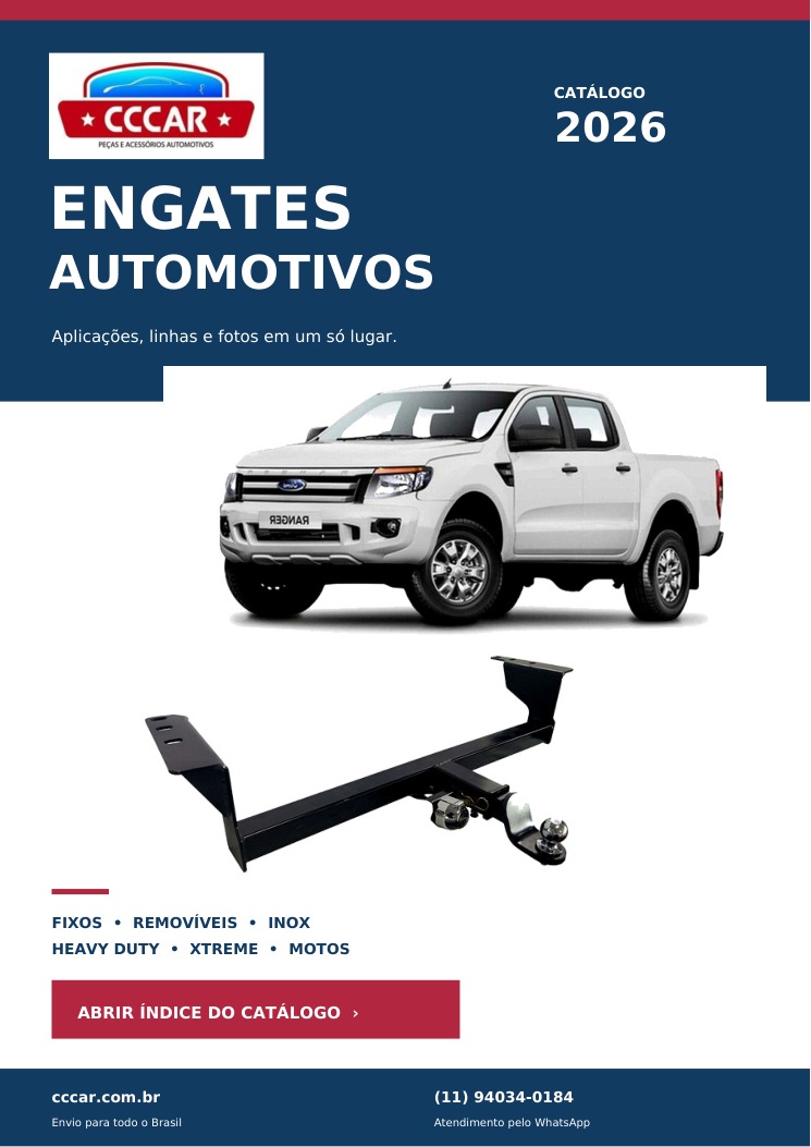 Catálogo CCCAR 2026 com a Ford Ranger e o engate real